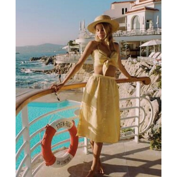 Faithfull the Brand Seine Skirt Kivotos Yellow - Picture 5 of 16
